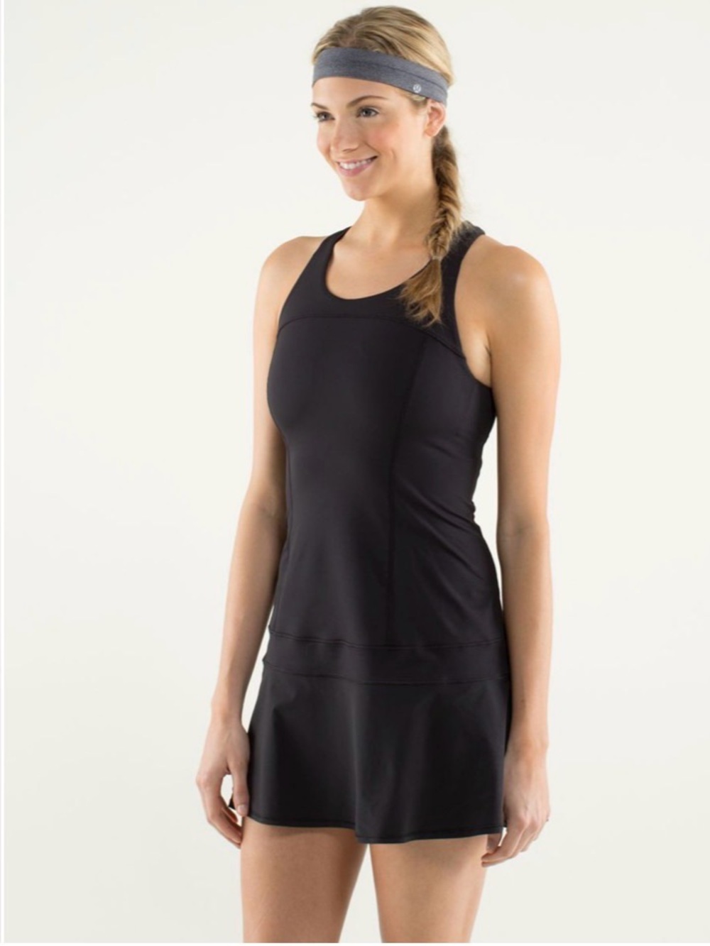 Lululemon Hot Hitter Dress Black Sleeveless Racerback Size 6